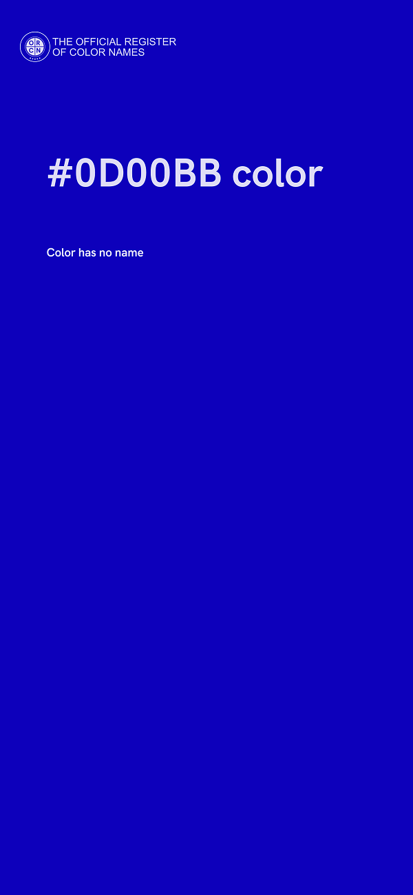 #0D00BB color image