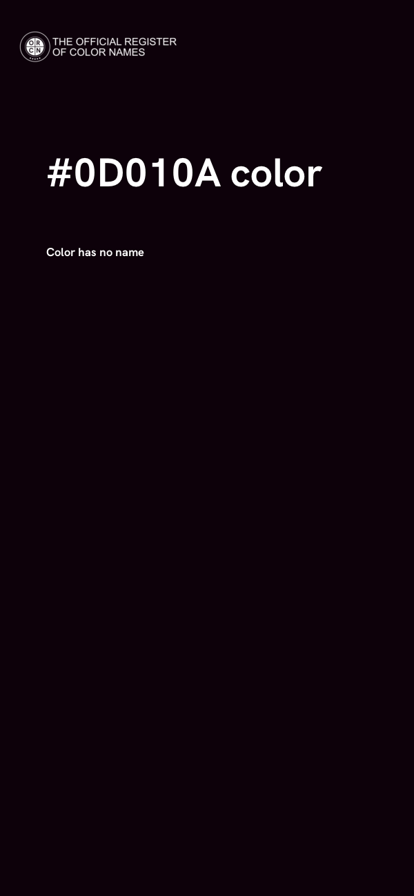 #0D010A color image