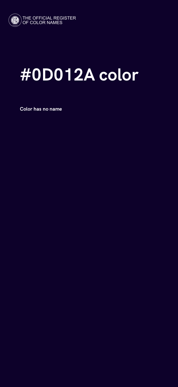 #0D012A color image