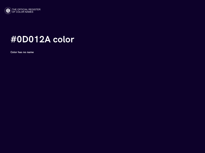 #0D012A color image