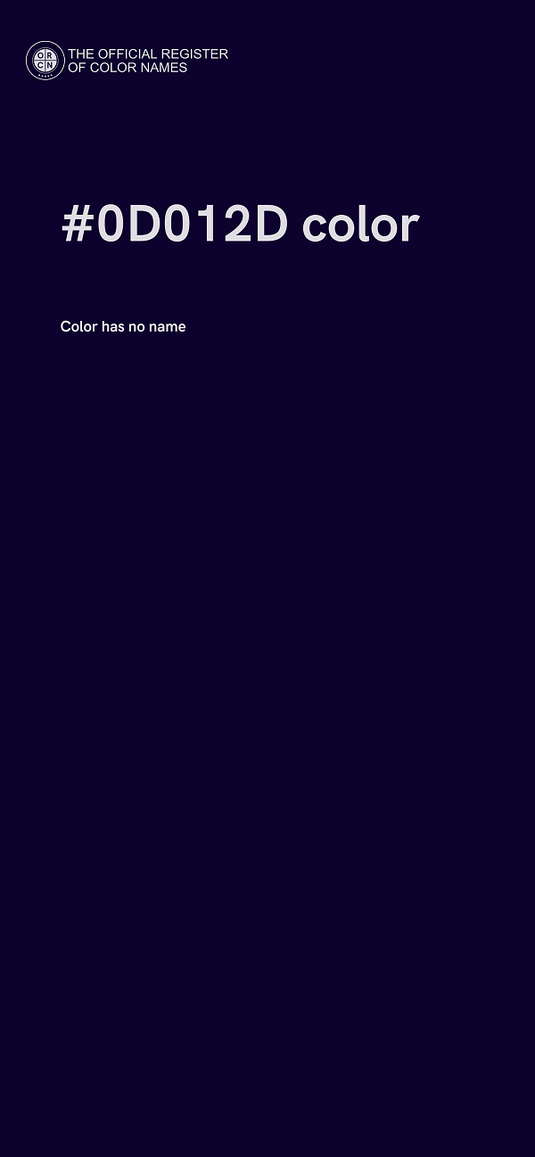 #0D012D color image