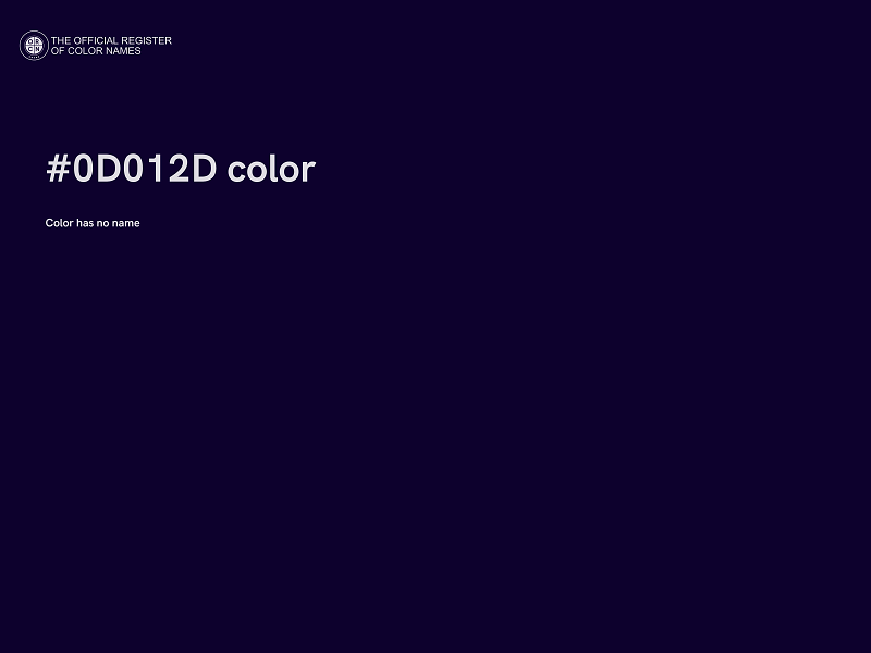 #0D012D color image