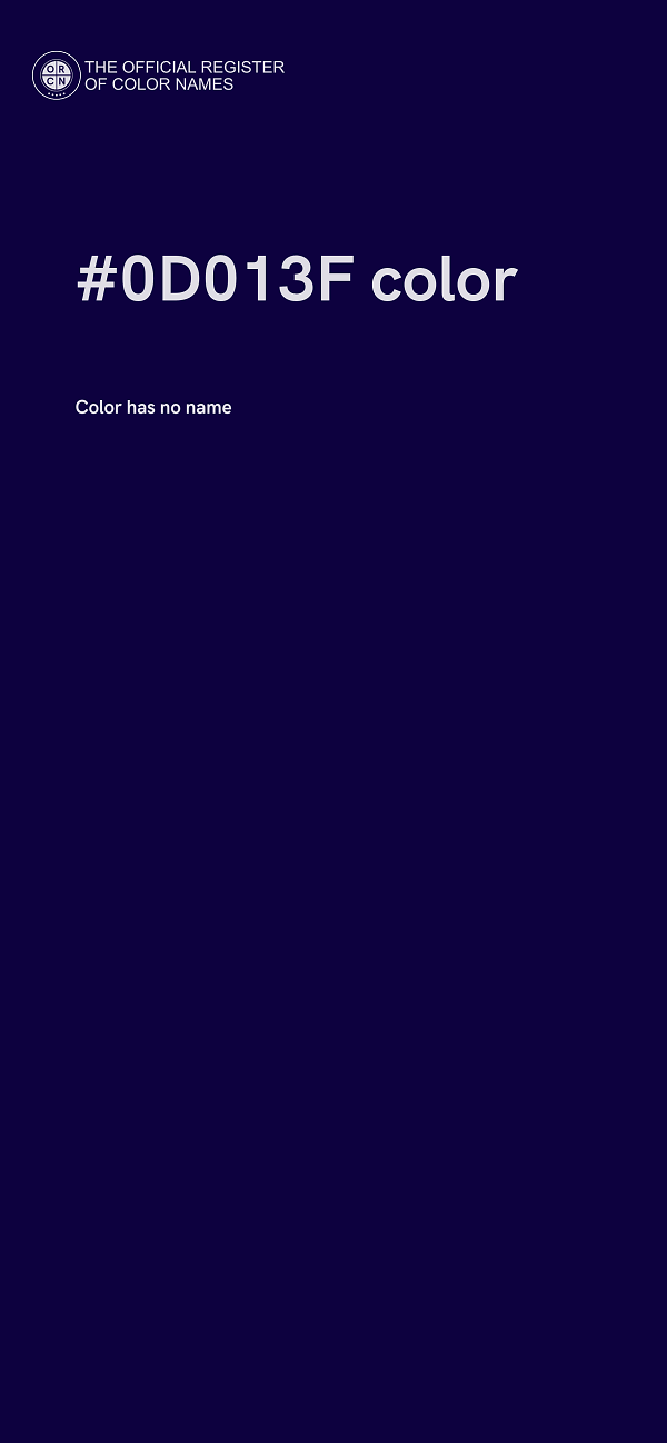 #0D013F color image