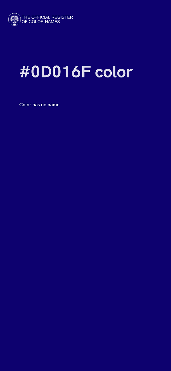 #0D016F color image