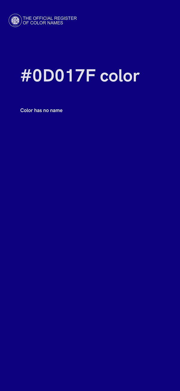 #0D017F color image