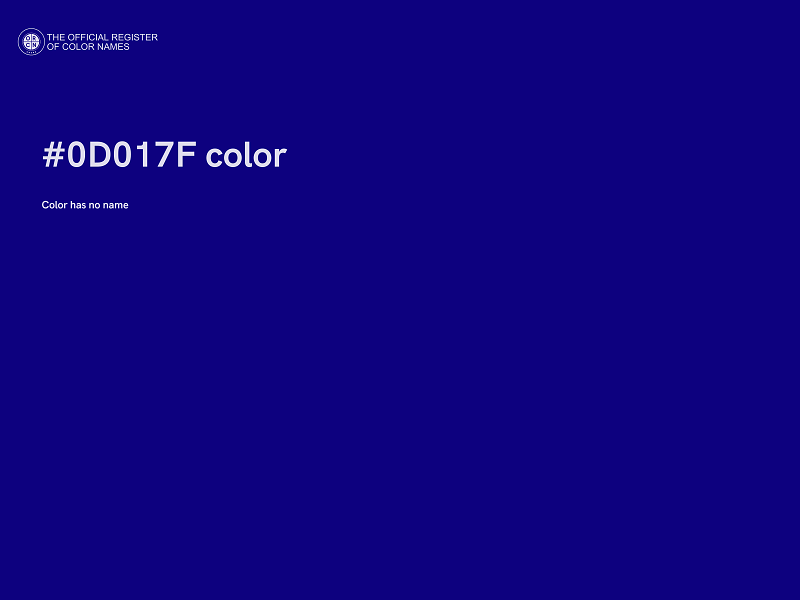 #0D017F color image