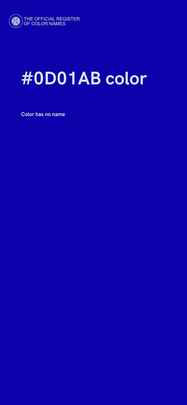 #0D01AB color image