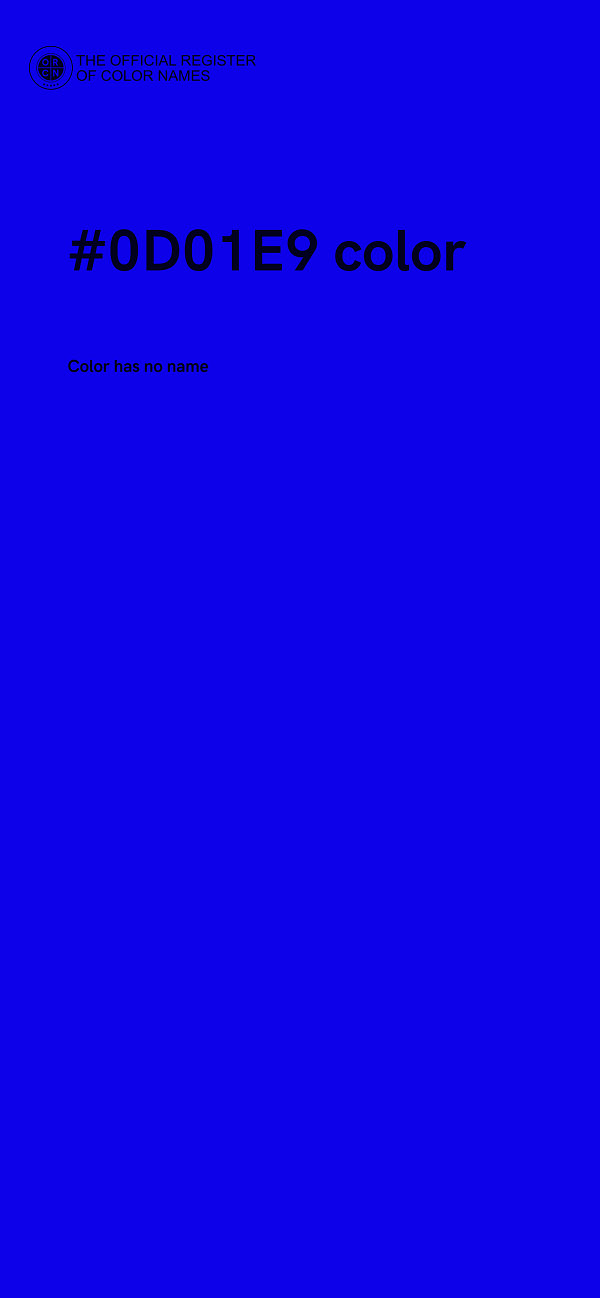 #0D01E9 color image