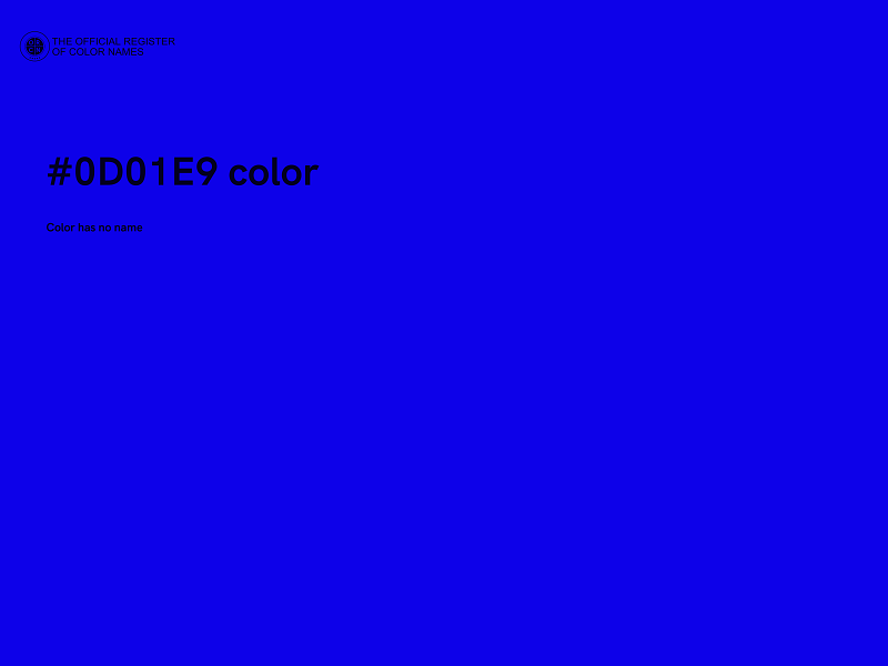 #0D01E9 color image