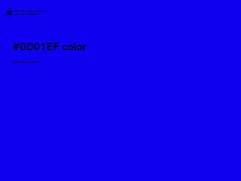 #0D01EF color image