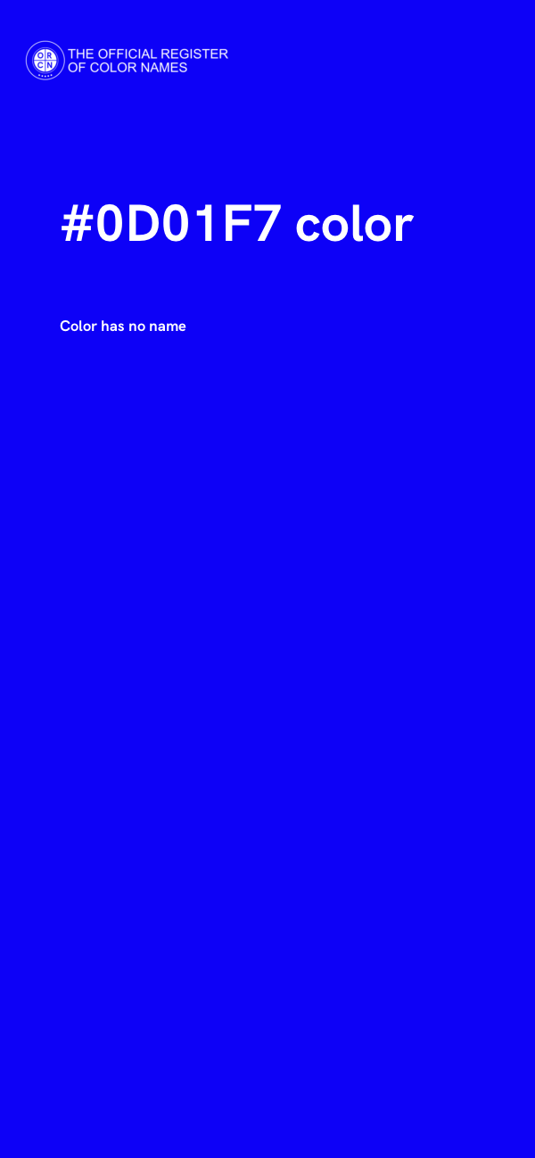 #0D01F7 color image