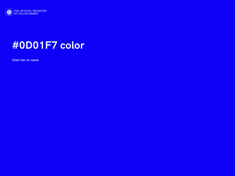 #0D01F7 color image