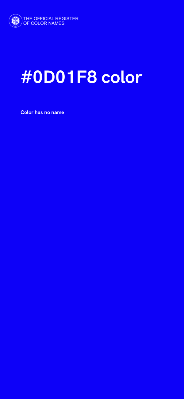 #0D01F8 color image