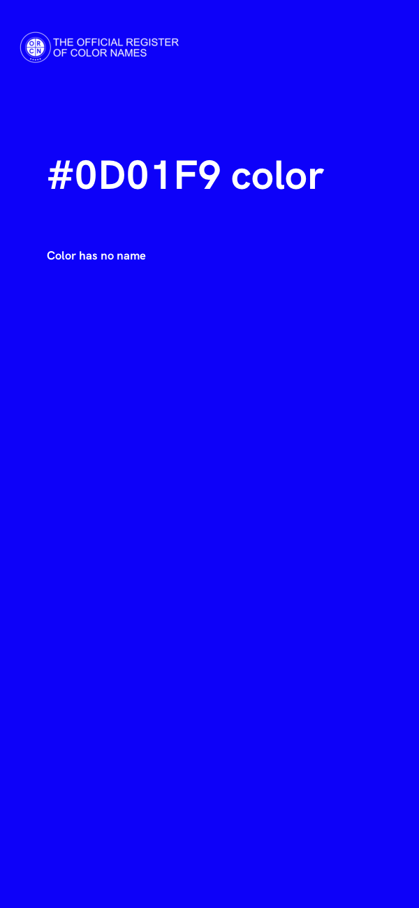 #0D01F9 color image