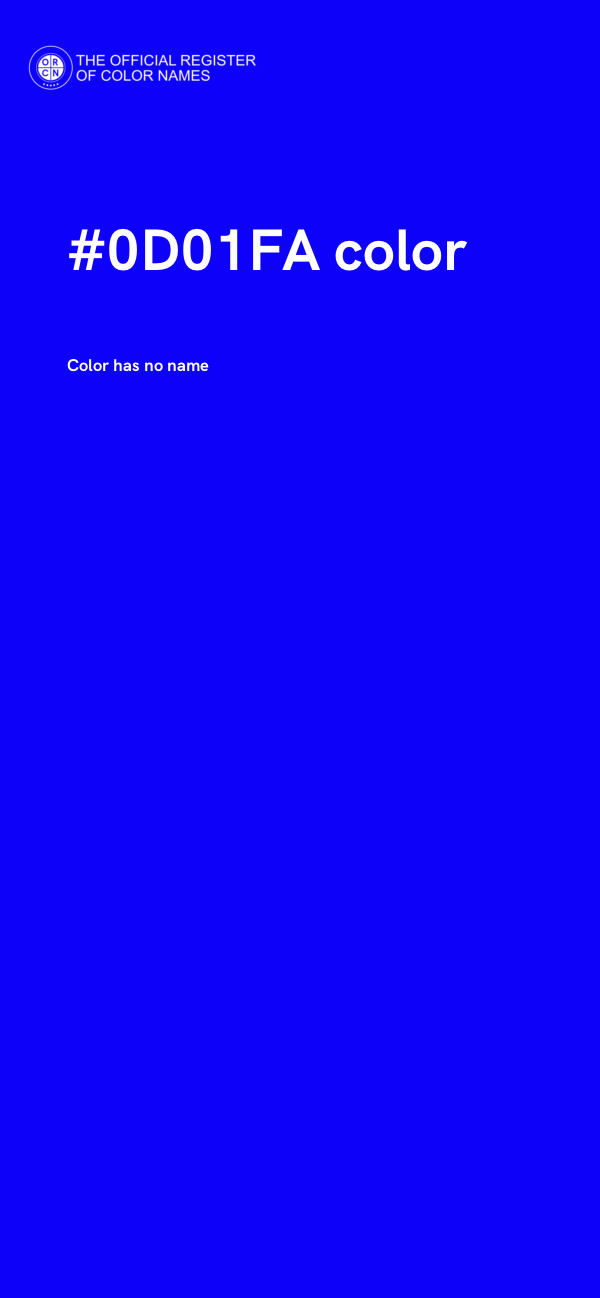 #0D01FA color image