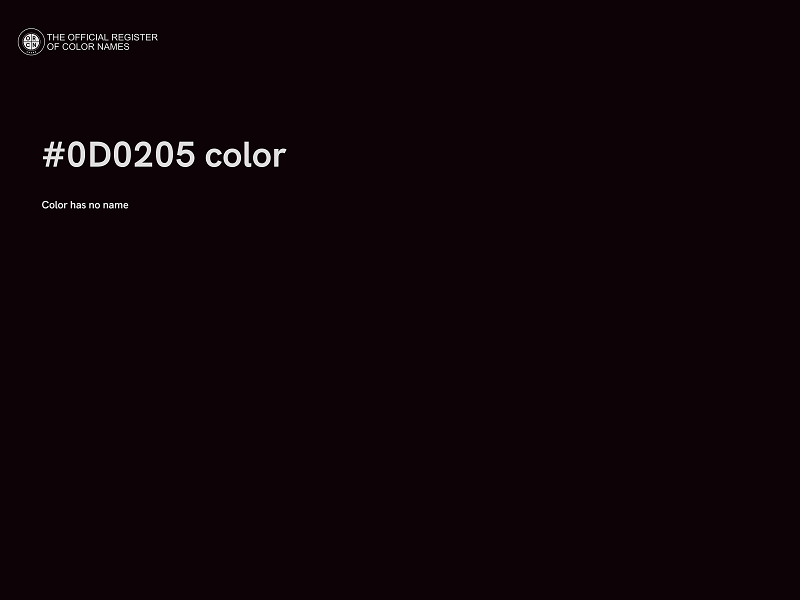 #0D0205 color image