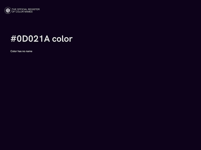 #0D021A color image