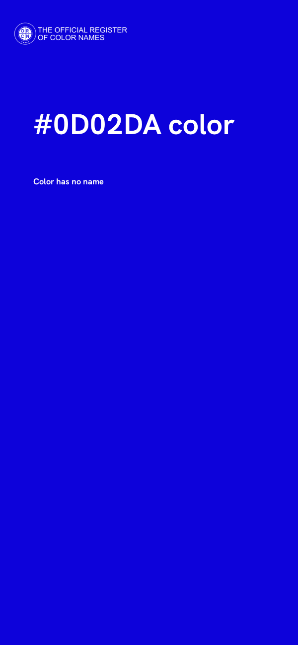 #0D02DA color image