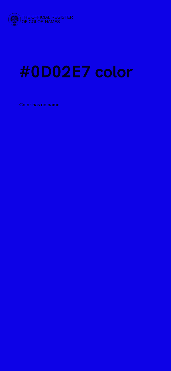 #0D02E7 color image