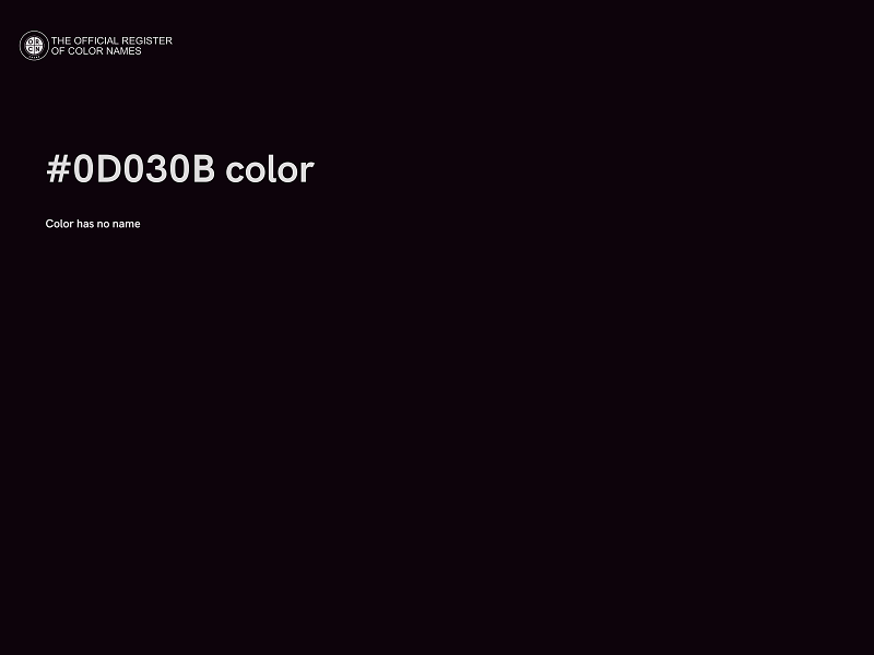#0D030B color image