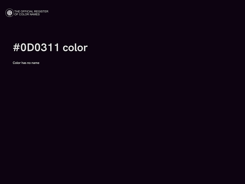 #0D0311 color image