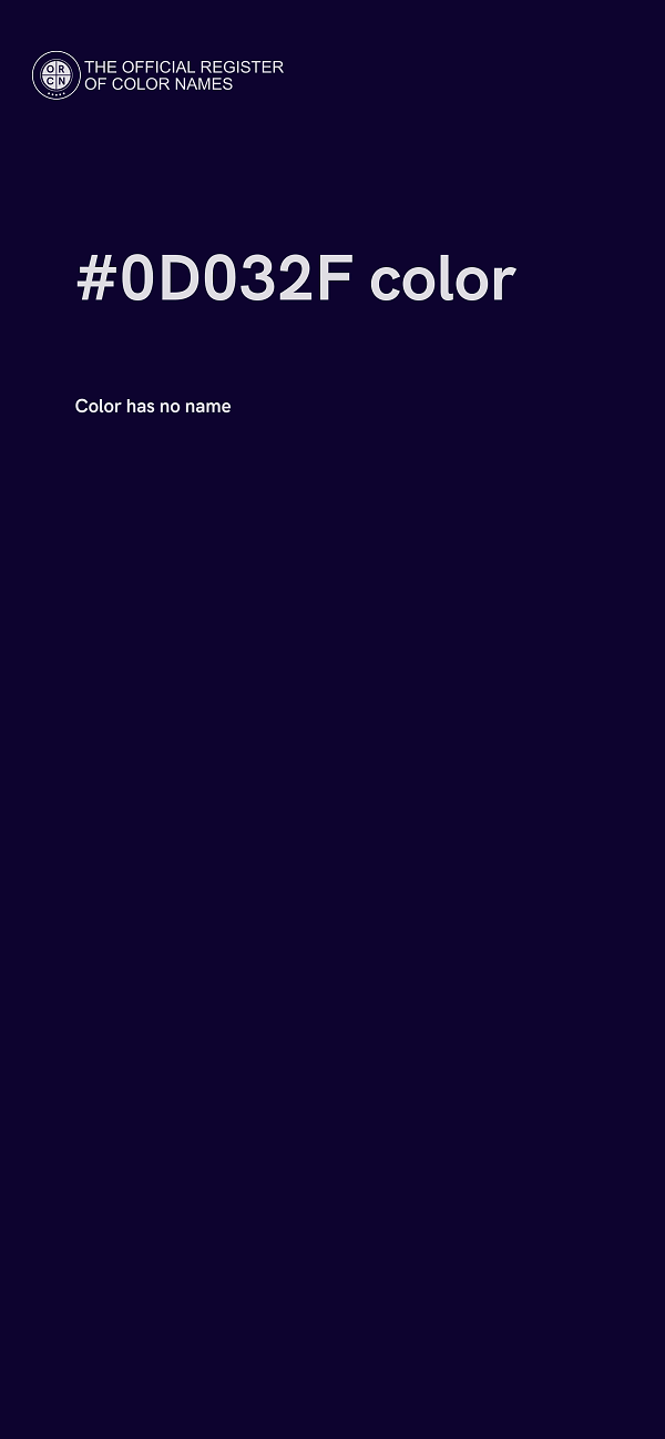 #0D032F color image