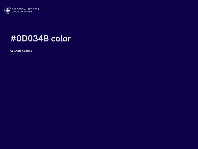 #0D034B color image