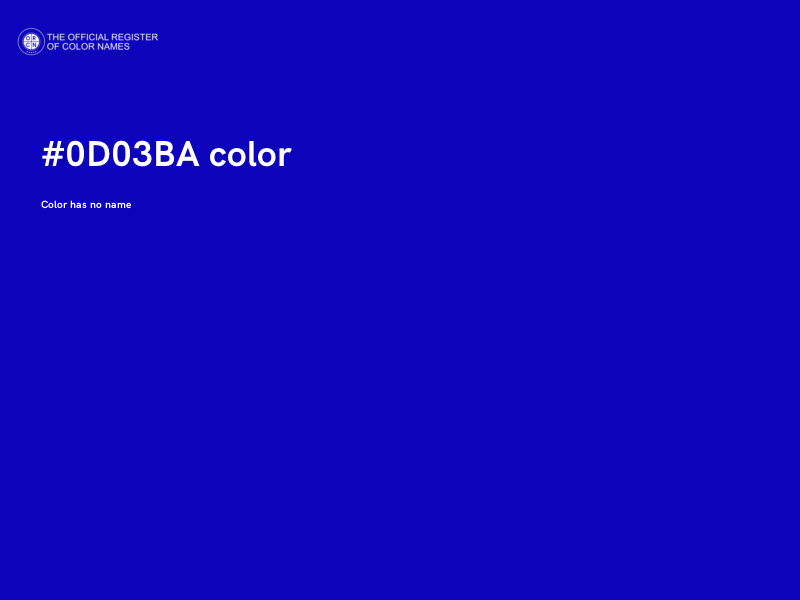 #0D03BA color image