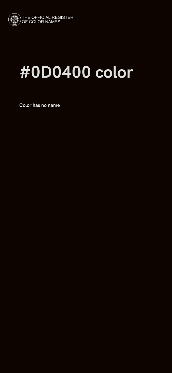 #0D0400 color image