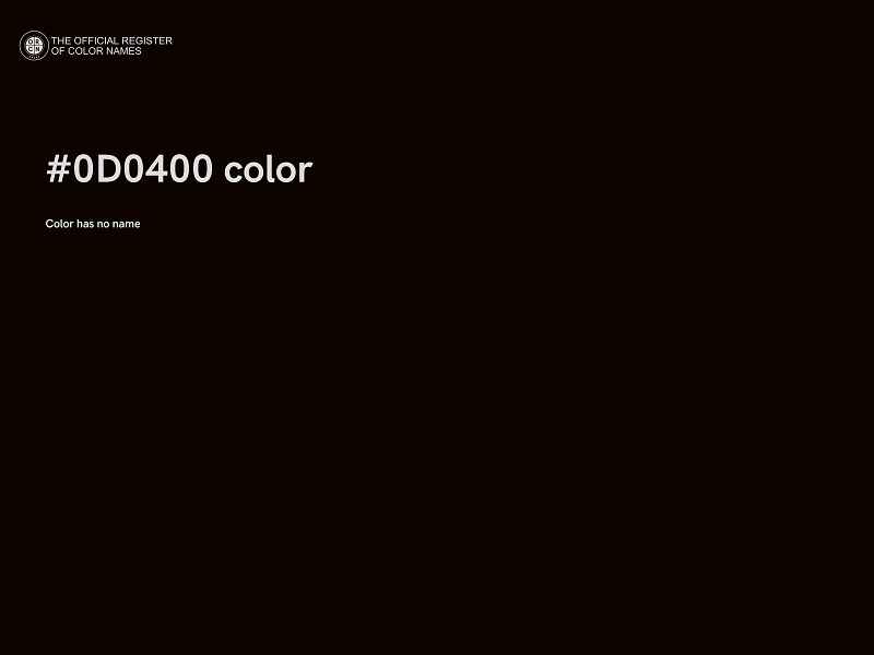 #0D0400 color image