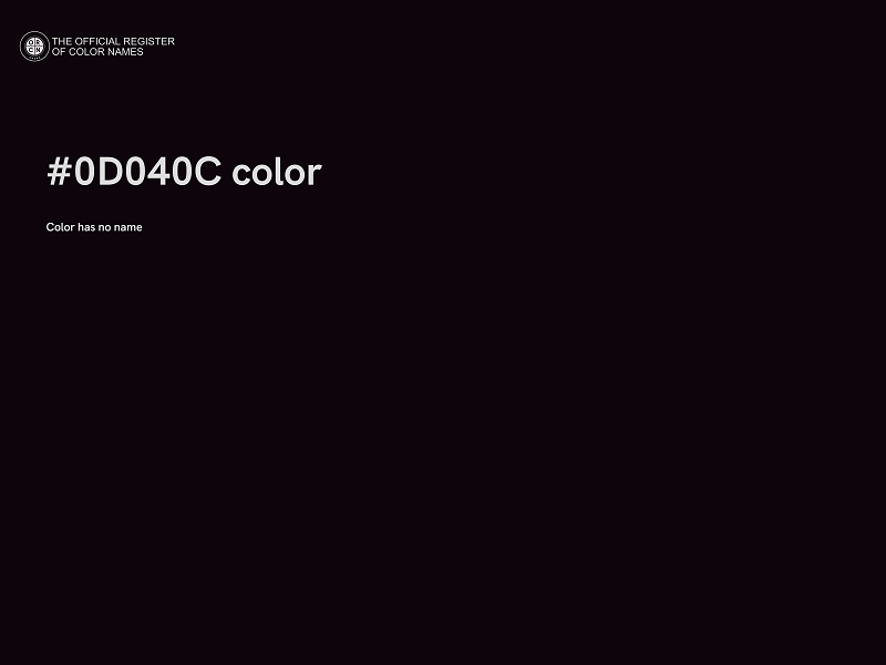 #0D040C color image
