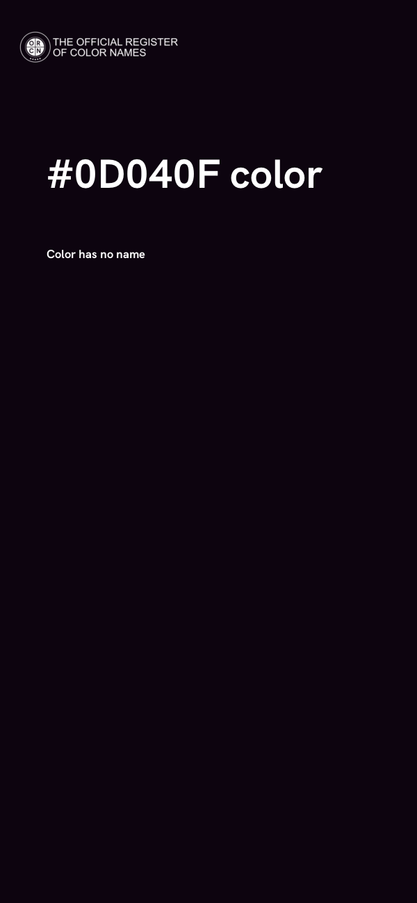 #0D040F color image