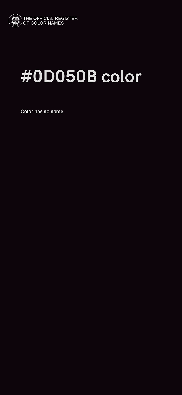 #0D050B color image
