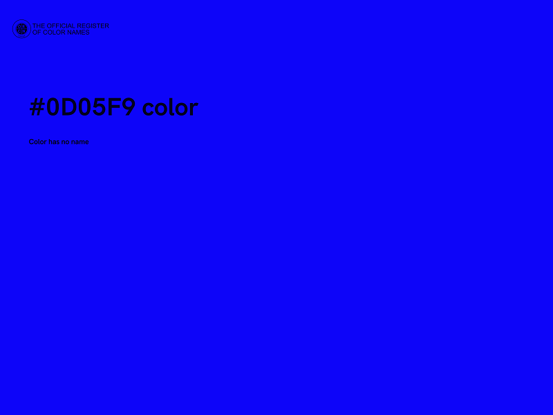 #0D05F9 color image