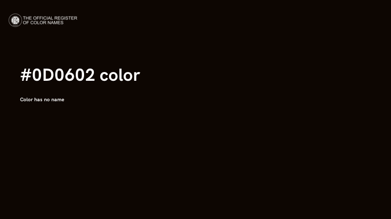 #0D0602 color image