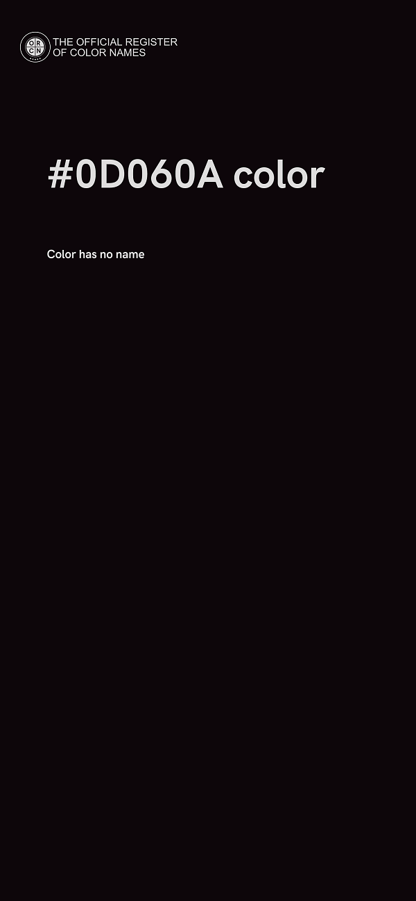 #0D060A color image