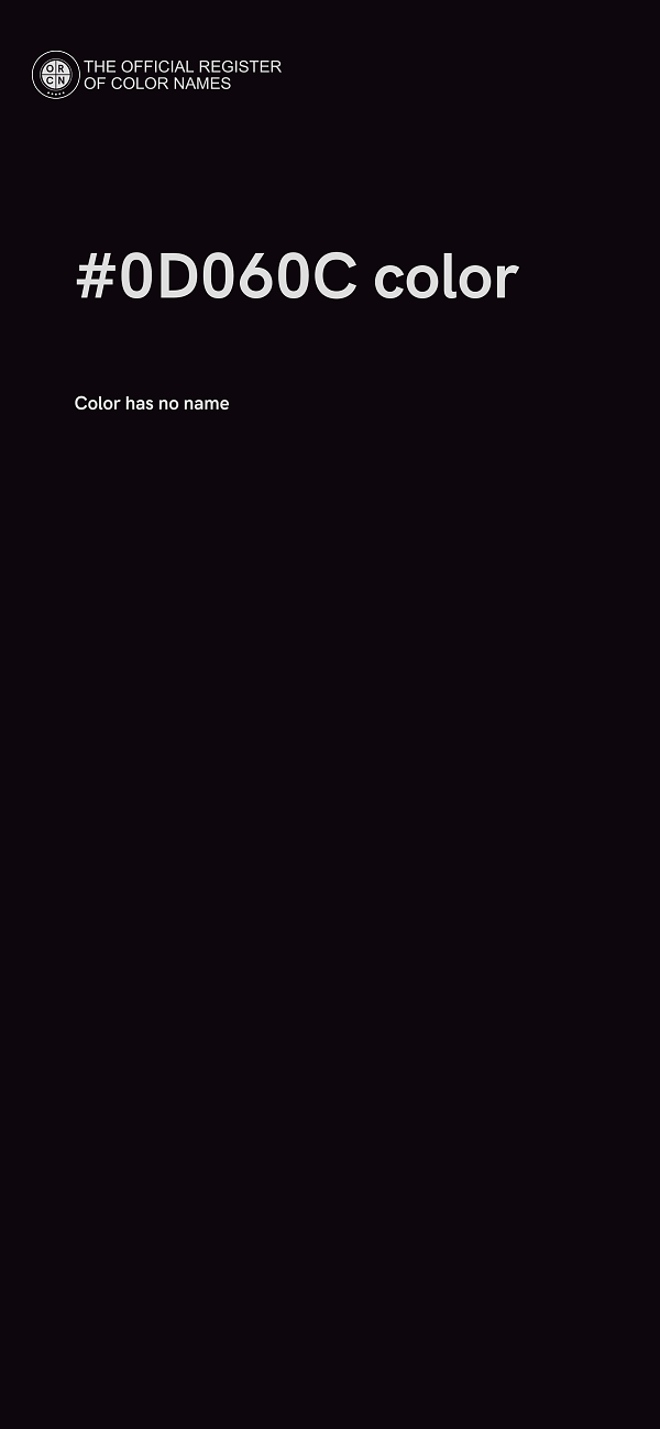#0D060C color image