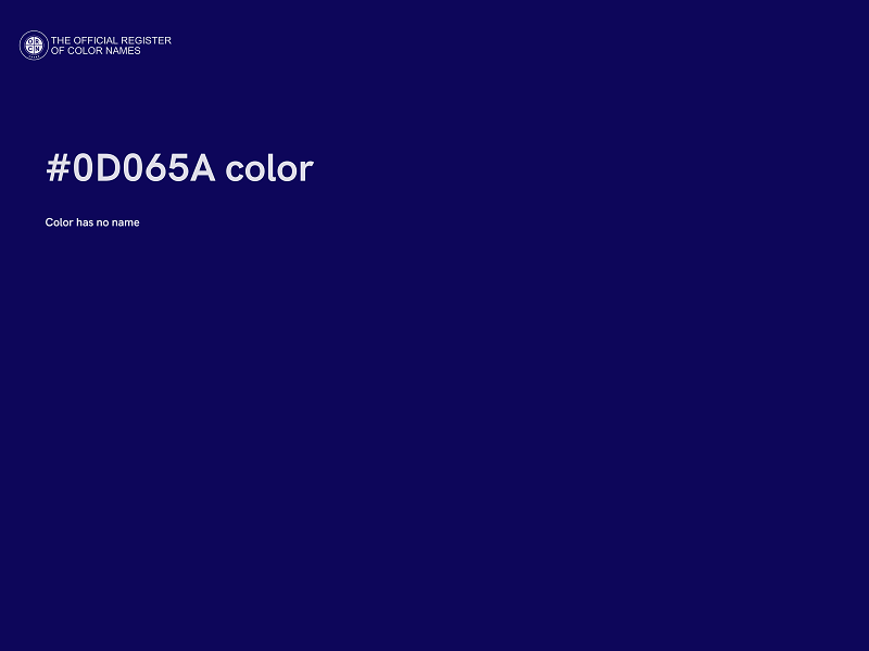 #0D065A color image