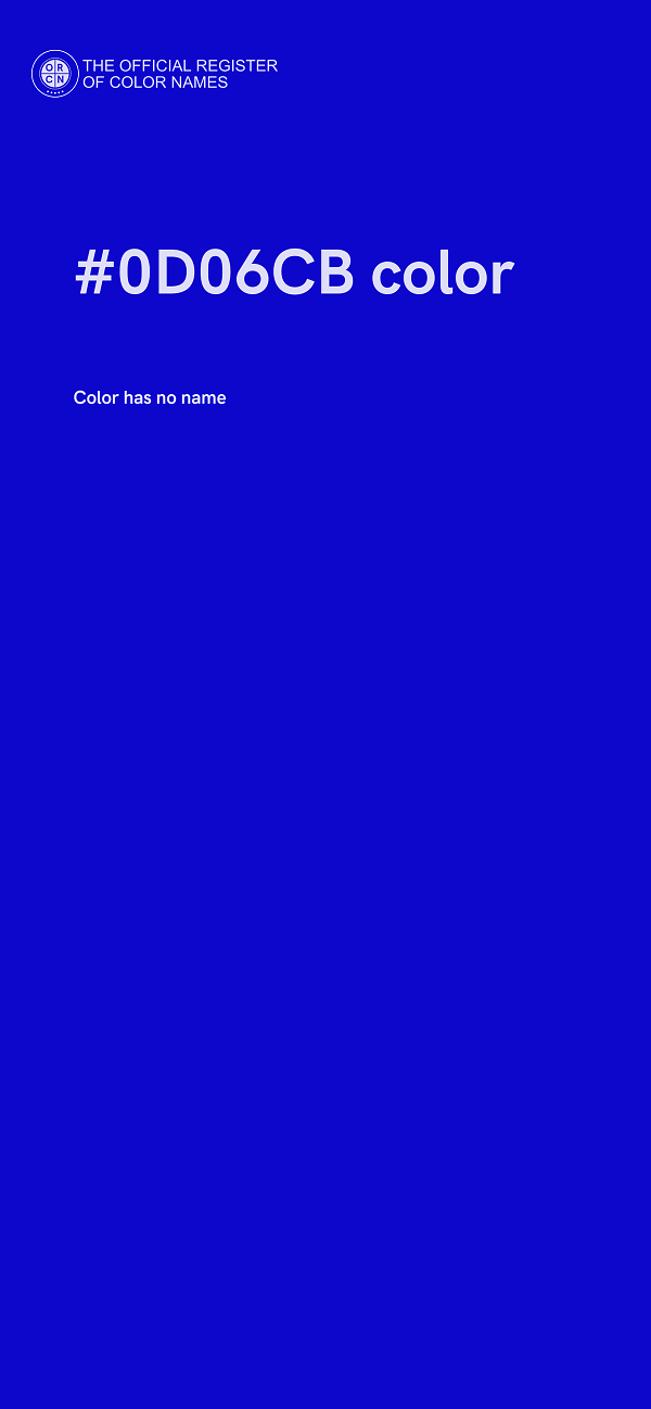 #0D06CB color image