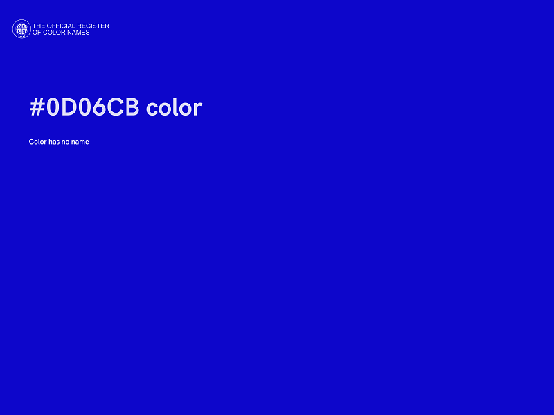 #0D06CB color image