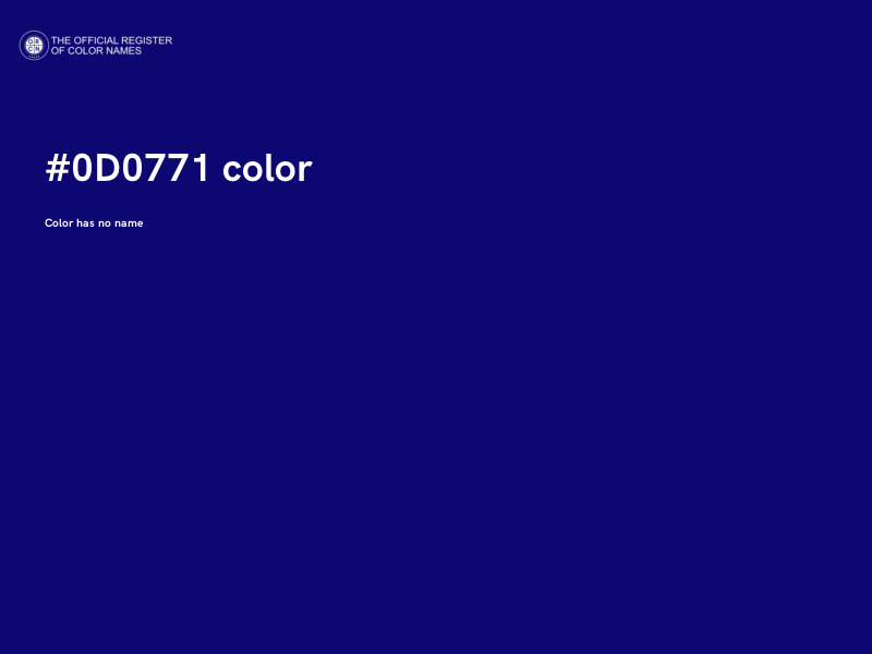 #0D0771 color image