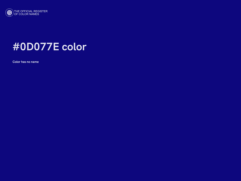 #0D077E color image