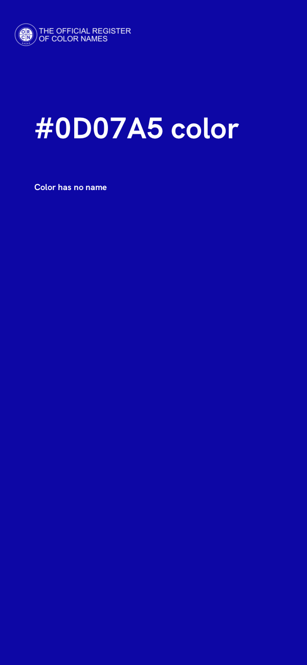 #0D07A5 color image