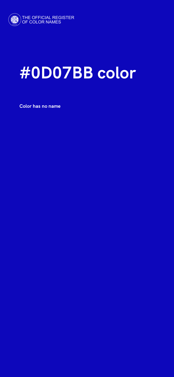 #0D07BB color image