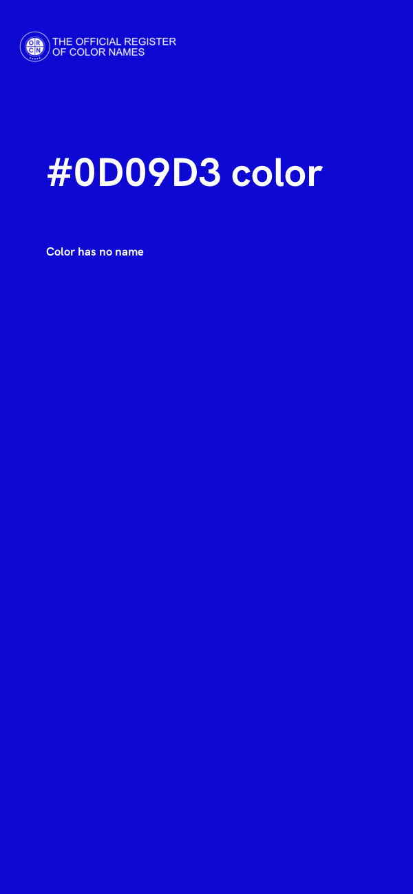 #0D09D3 color image