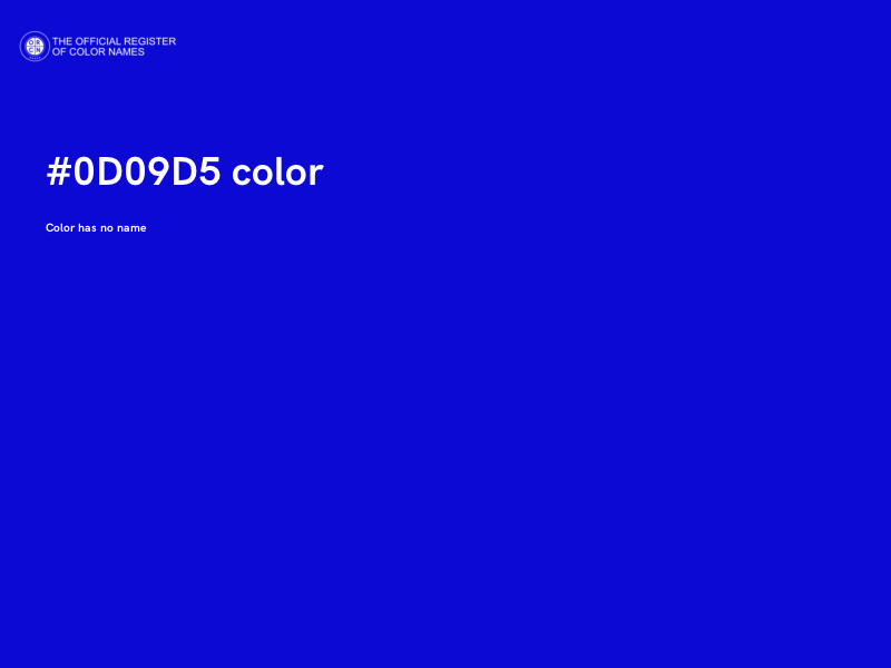 #0D09D5 color image