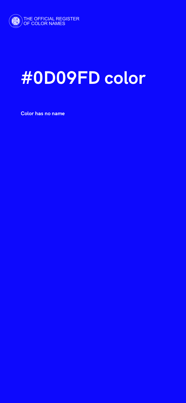 #0D09FD color image