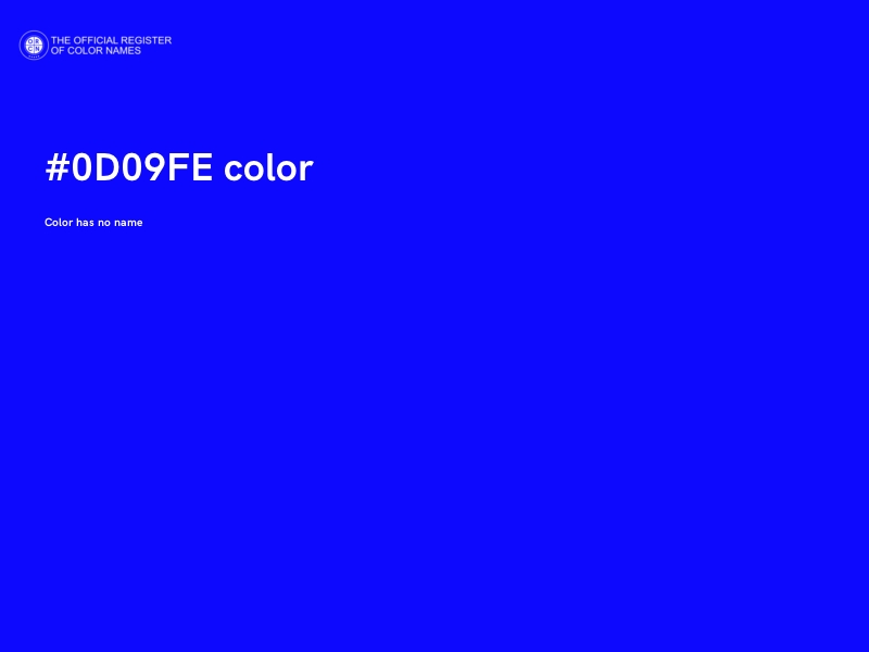 #0D09FE color image