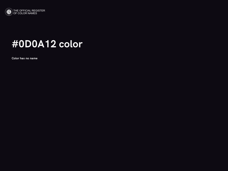 #0D0A12 color image