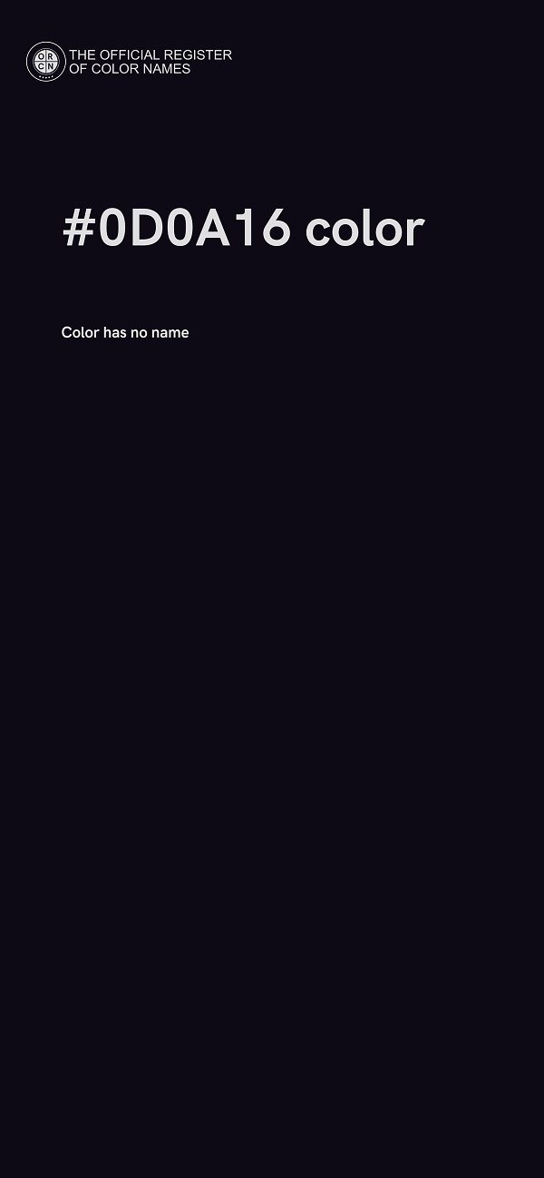 #0D0A16 color image